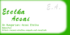 etelka acsai business card